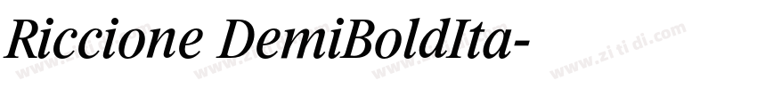 Riccione DemiBoldIta字体转换